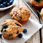 Muffins met blauwe bessen